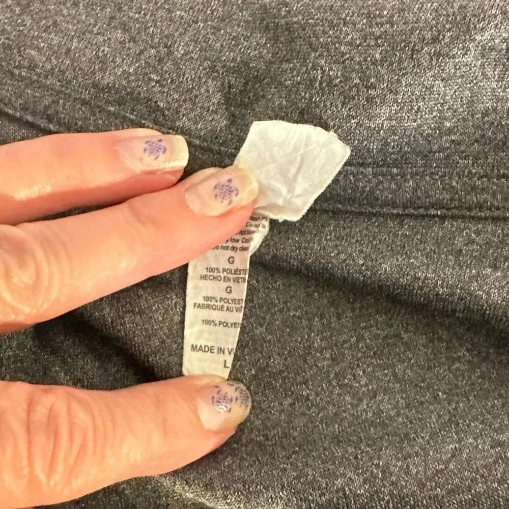 Alo Yoga Jacket Womens Large Full Zip‎ Gray DoTerra Patch Run Sports